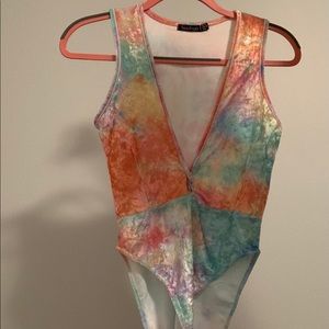 Boohoo Rainbow Body Suit